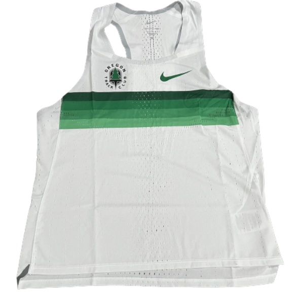 Nike Oregon Track Club ADV Pro Elite Running Singlet DR5812-100 (White/Green) - Picture 6 of 6